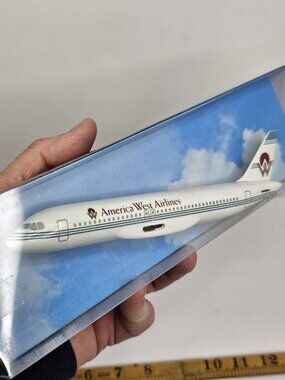 SEALED Snap Together America West Airlines Airbus A320 Scale Model Airplane